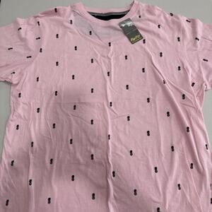 Men Ping Pong Pro Pink Shirt W/ Pineapple Sz XL